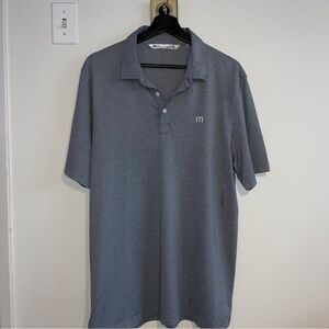 Travis Mathew Golf Polo -Grey Stripe  Large